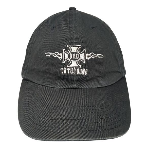 Dad To The Bone Slideback Baseball Cap Black One Size Adjustable Signatures - Picture 1 of 9